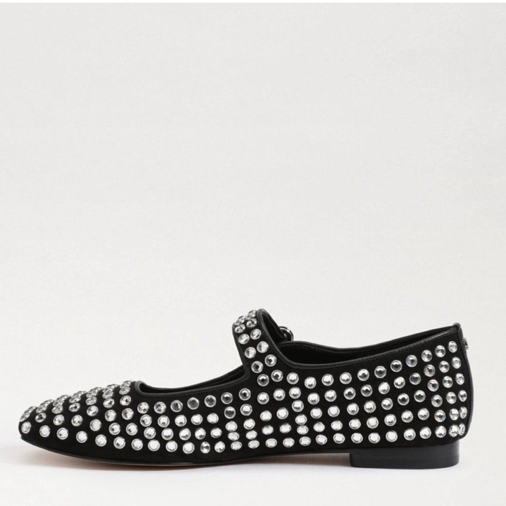 Sam Edelman Michaela Rhinestone Mary Jane Black Silver Size 10. - Picture 15 of 16